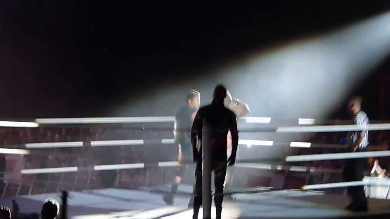 Goldust, Cody Rhodes & Big E Langston -vs- The Shield Entrance - WWE Live The O2 Dublin - 07/11/13