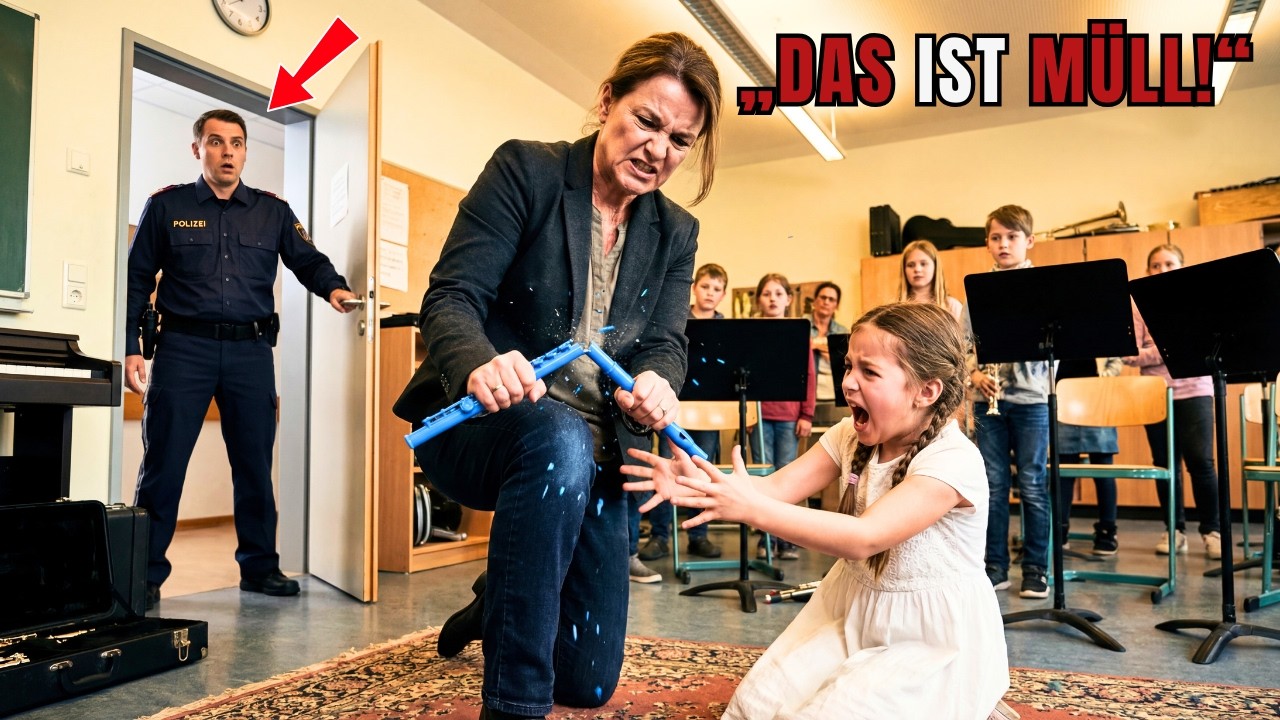 Lehrerin zerstört Geschenk vom POLIZEI-VATER. Dann öffnet sich die Tür...