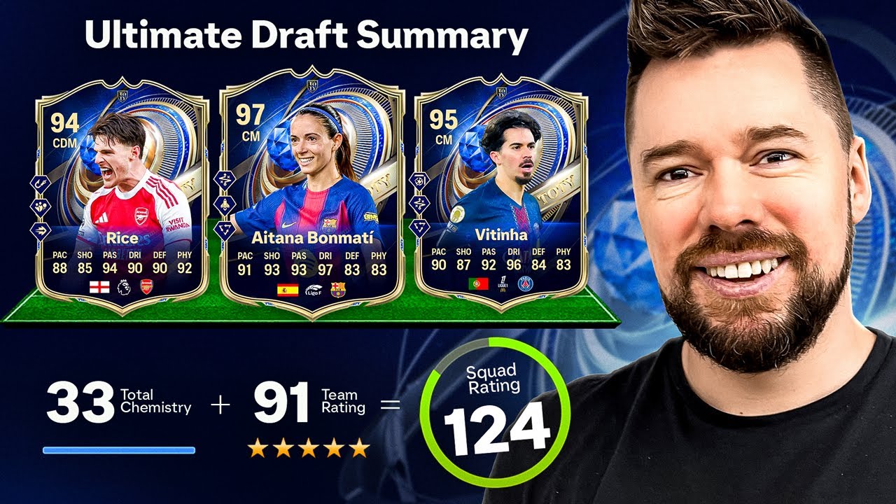 INSANE TOTY MIDFIELDERS 124 FUT DRAFT CHALLENGE!!!