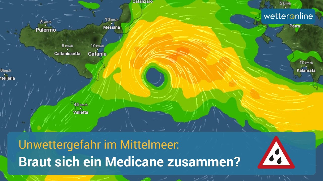 Unwettertief im Mittelmeer: Droht ein Wirbelsturm?