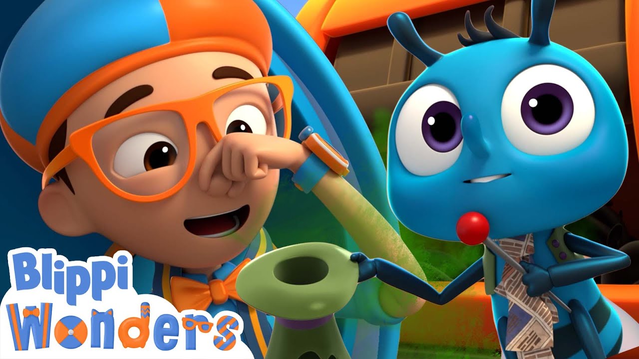 Blippi Wonders - Blippi Explores a Garbage Truck! | Educational Cartoons for Kids |