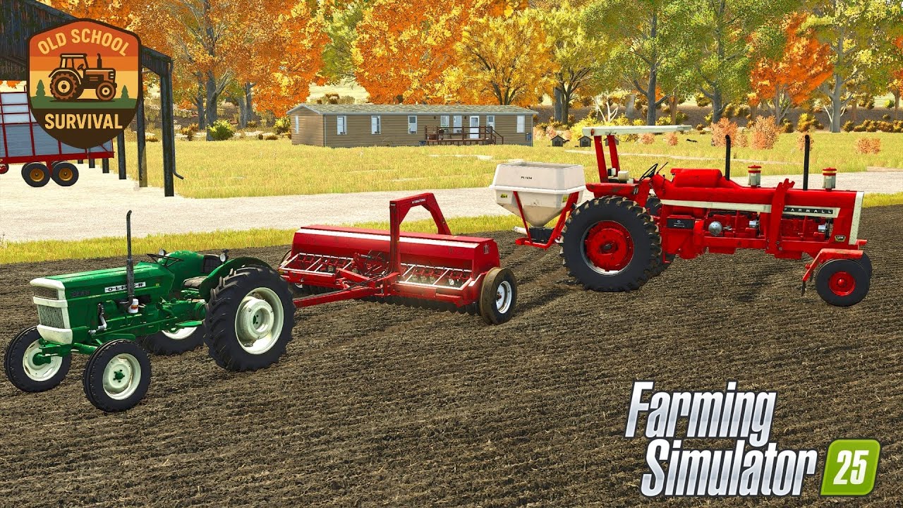 Grass Is Planted But We Can’t Afford Cattle! - Old School Survival EP4 | Farming Simulator 25