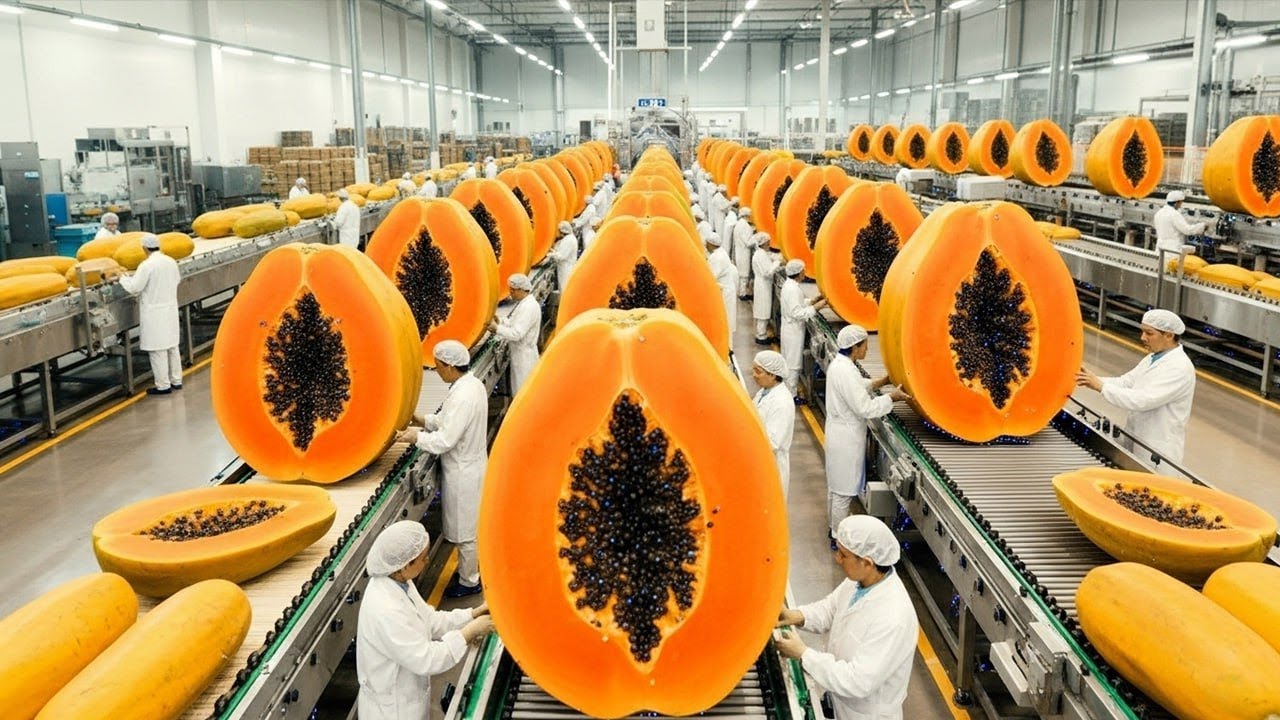 Inside the Papaya Dessert Factory – From Fresh Harvest to Finished Products