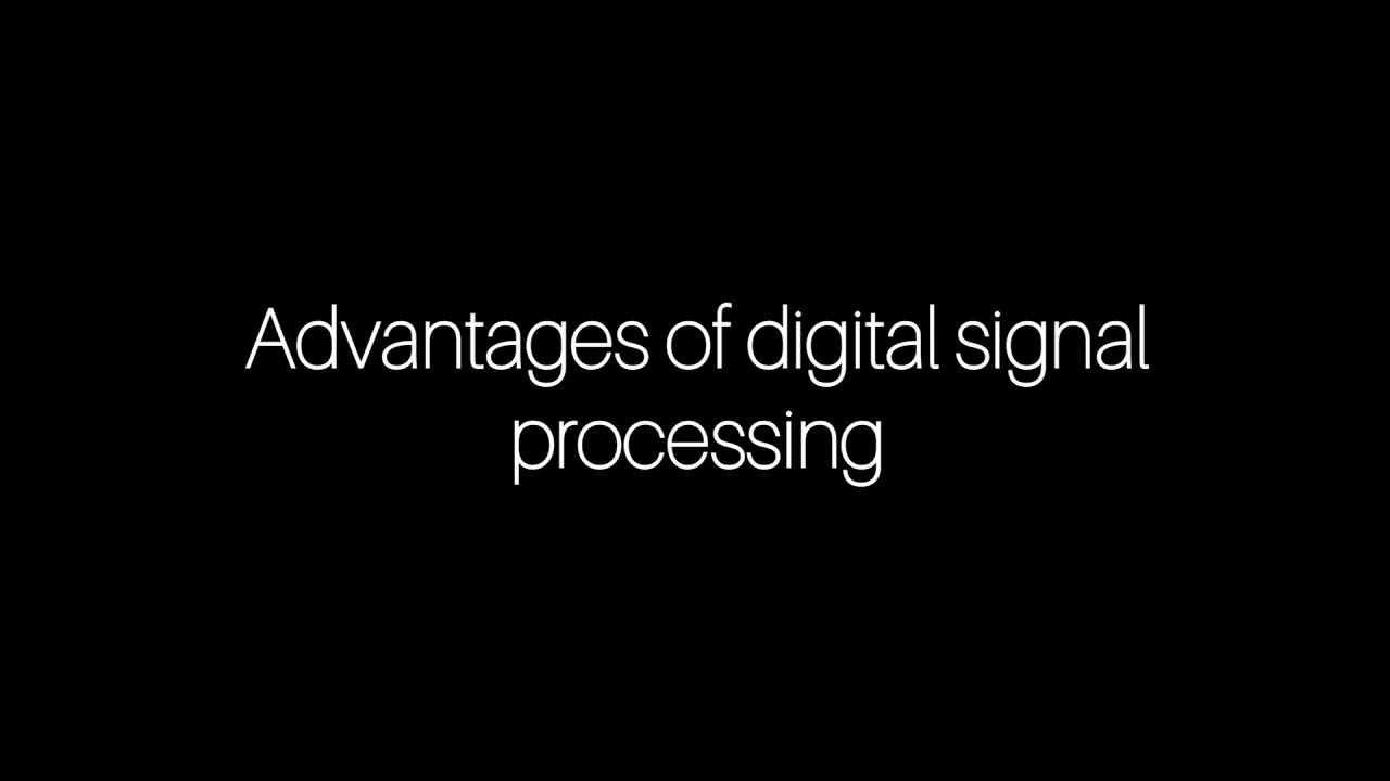 Noise immunity-advantage of digital signal processing