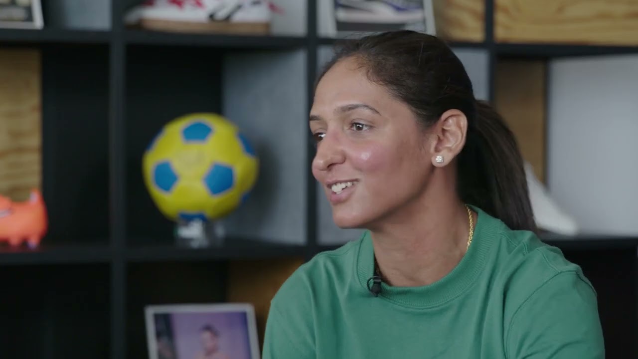 PUMA CEO Arne Freundt speaks to Harmanpreet Kaur