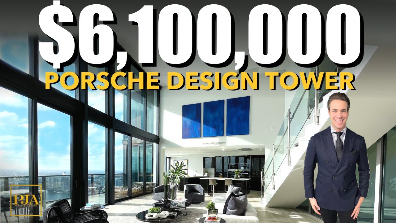 Башня Porsche Design | 6 миллионов долларов | Экскурсия по кондоминиуму в Майами | Дуплекс | Пите...