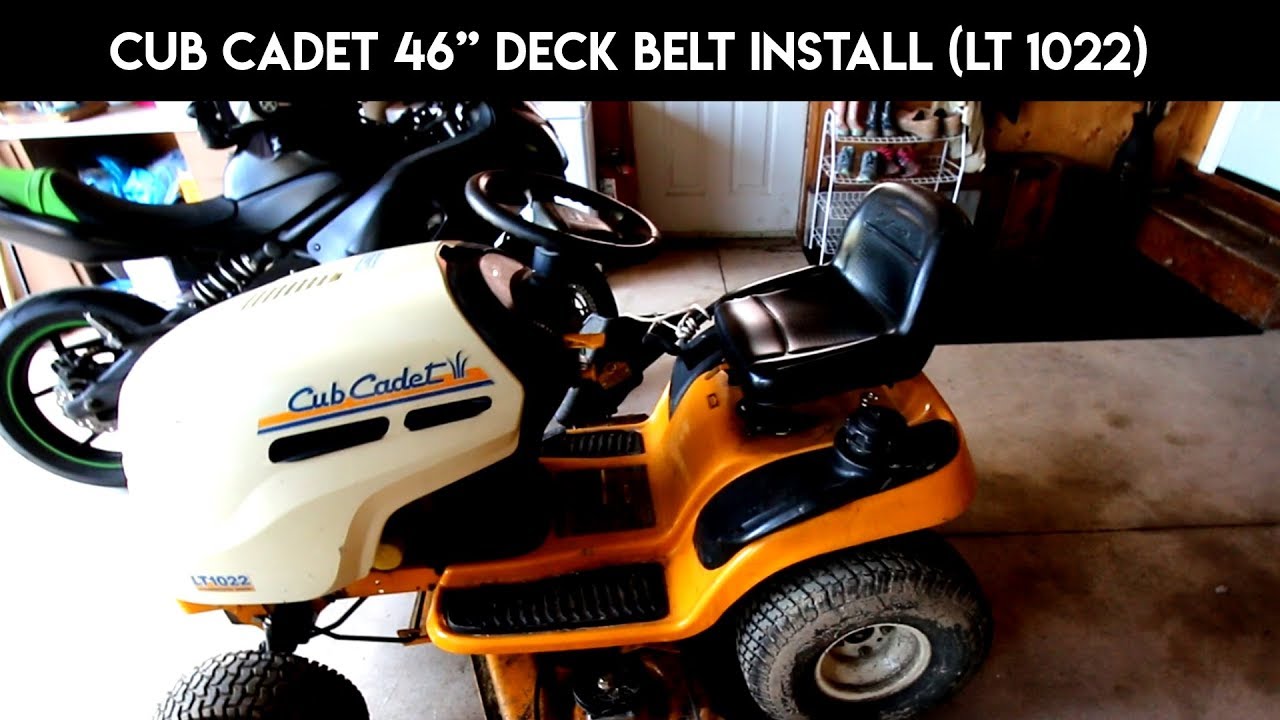 Установка ремня на деку Cub Cadet LT 1022 46 дюймов — ремень газонокосилки слетел — самоходная га...
