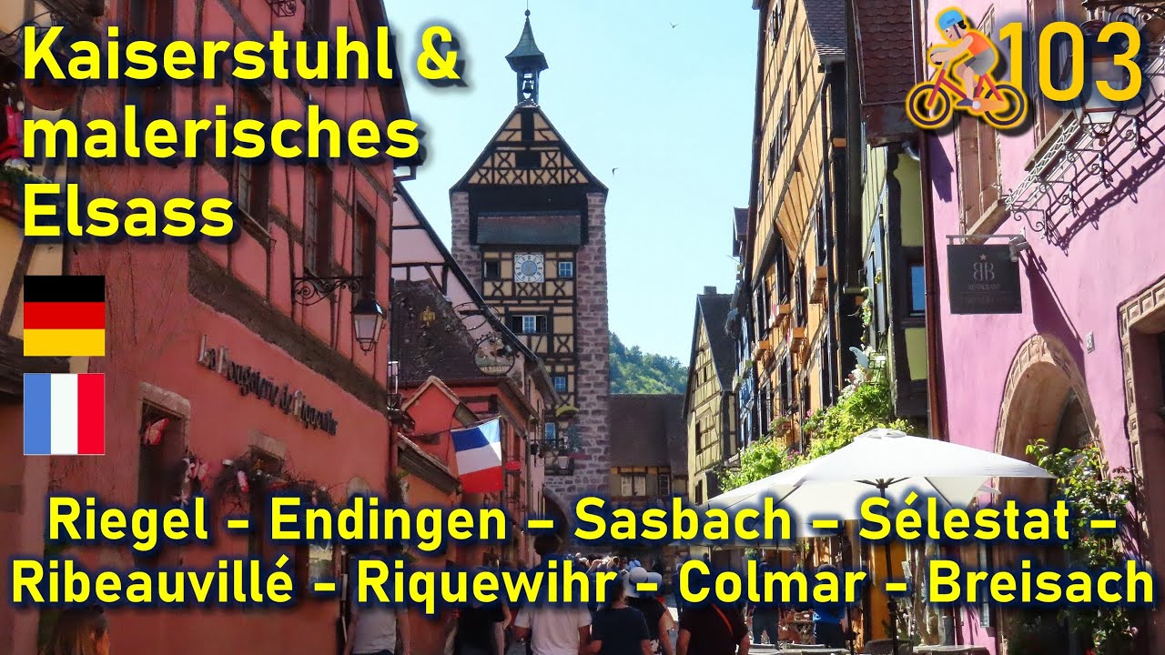 🚴#103 Riegel - Endingen - Sasbach - Sélestat - Ribeauvillé - Riquewihr - Colmar - Breisach am Rhein
