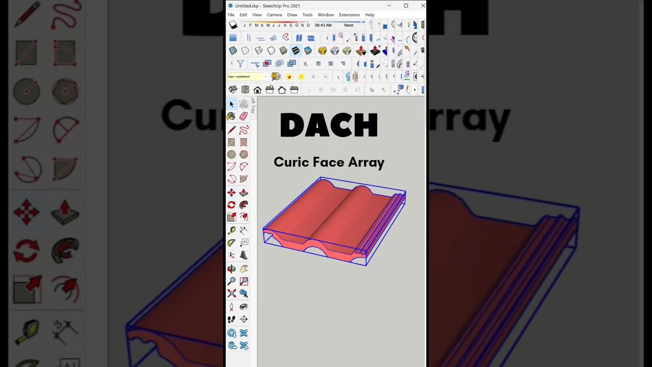 Dach z dachówek w SketchUp 