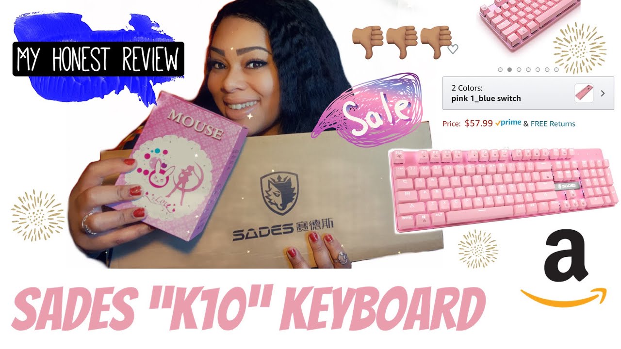 Sades K10 Full Pink Gaming Keyboard Review!!