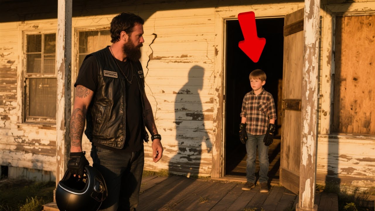 No One Knew Why the Biker Kept Visiting That Abandoned House — Until a Child Opened the Door