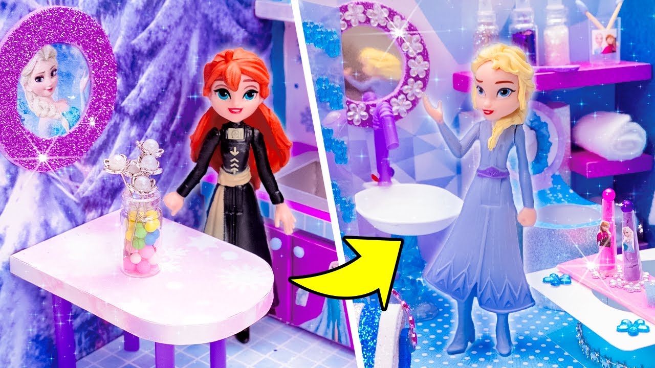 Мы построили Эльзе и Анне НОВЫЙ картонный особняк! ❄️✨ Домик из «Холодного сердца» своими руками