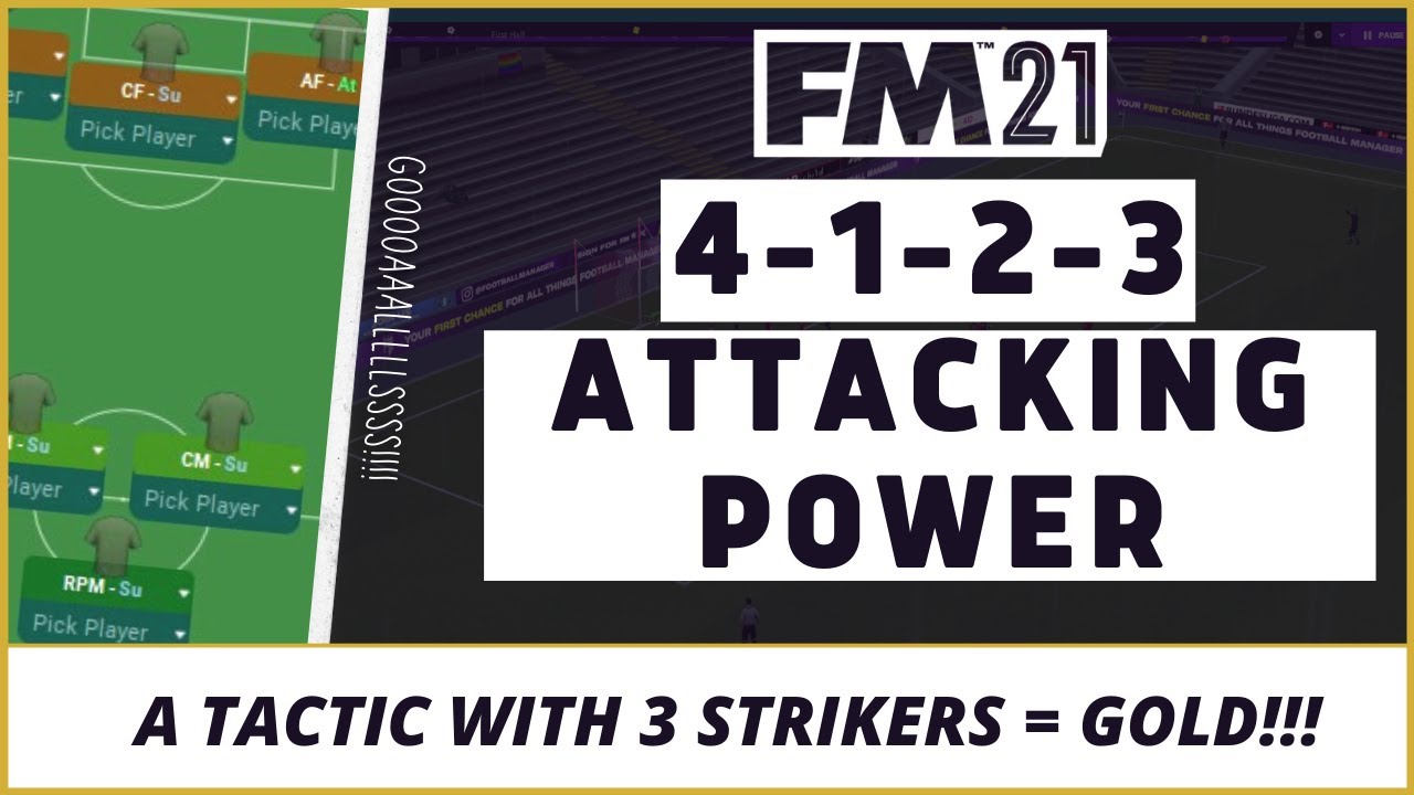 3 STRIKER FM21 TACTIC! 100 Goals, Great Football + Success! Best FM21 Tactics