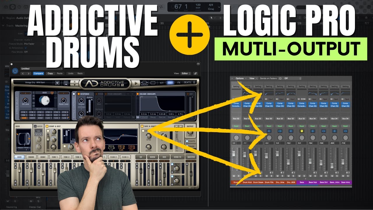 LOGIC PRO + ADDICTIVE Drums | How To Use MULTI-OUTPUT Mode & MORE