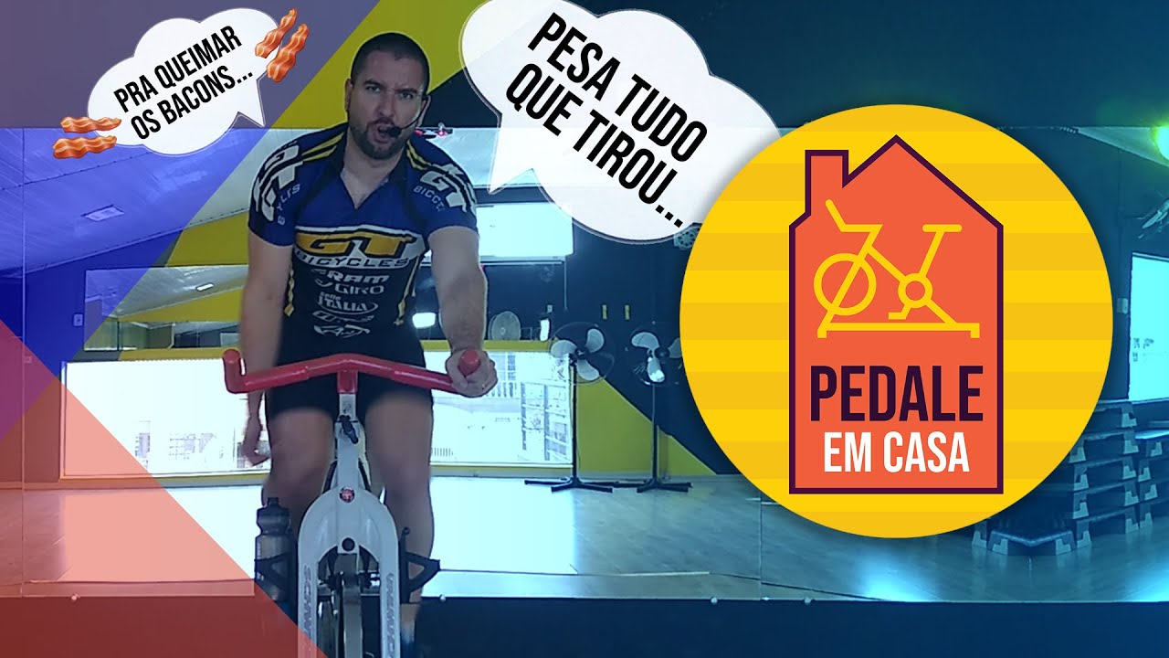 BIKE INDOOR / SPINNING #PEDALEEMCASA #4 - Aula completa para fazer em casa(Prof.Jefferson Carriel).