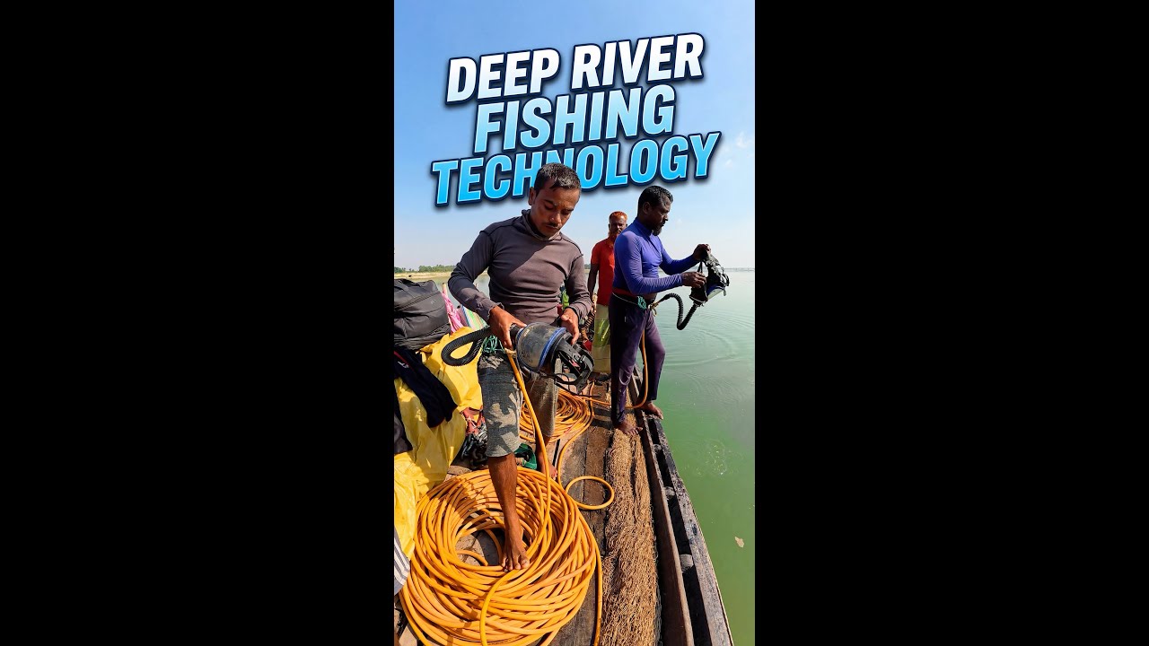 অবিশ্বাস্য কৌশলে নদীর গভীর থেকে মাছ ধরা | Deep River Fishing Technology using Oxygen