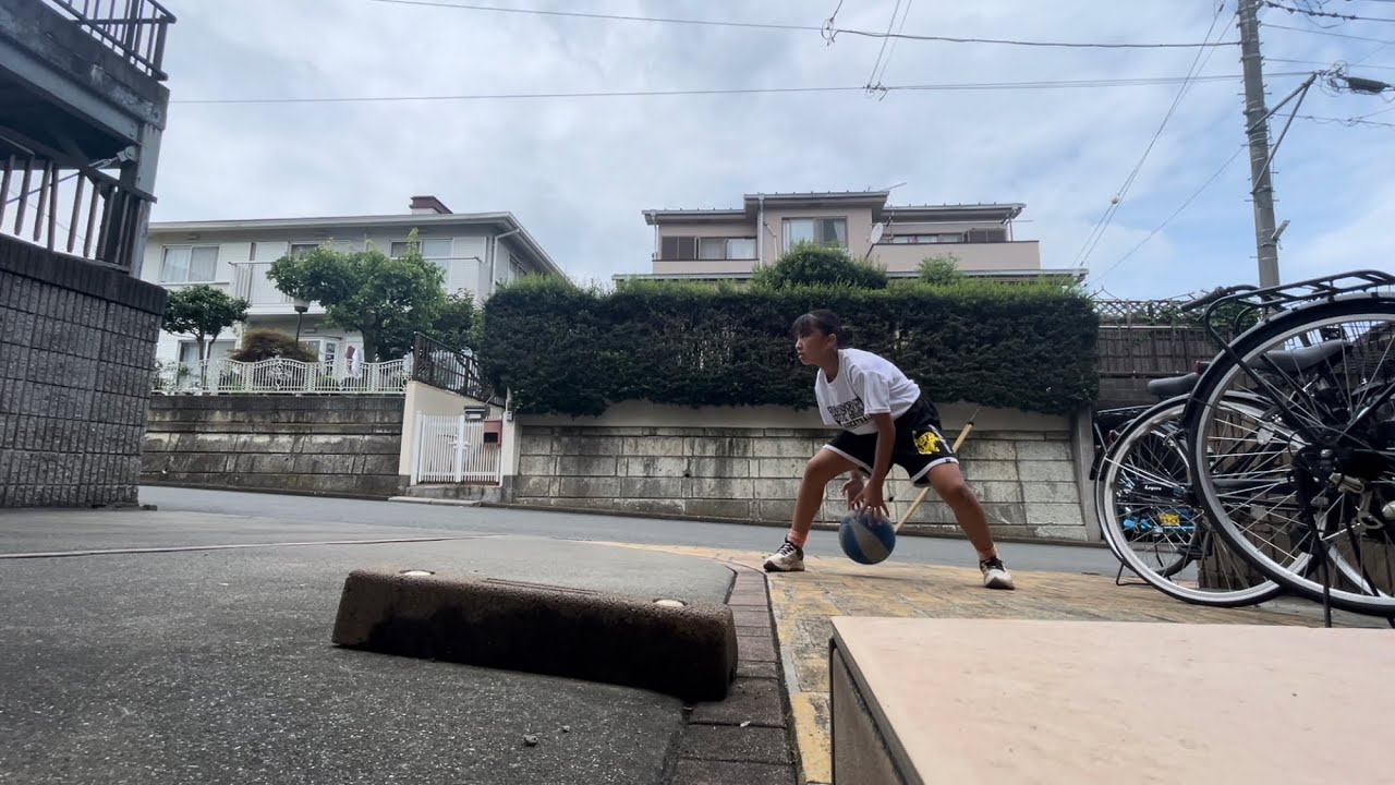 ミニバス　三女の成長記録　12歳　自主練　秋季大会　　#ハンドリング#7番の重み#逆転ブザービート入ってたらヒーロー#ドリブル