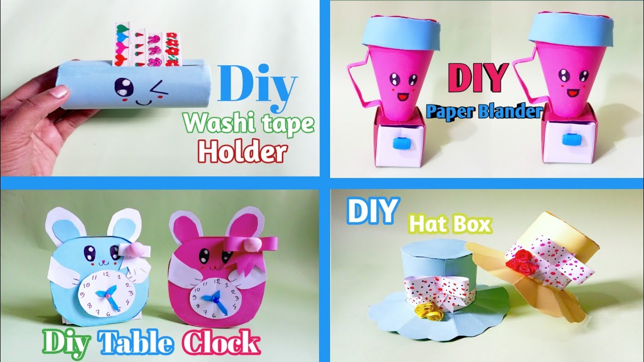 4 Easy Craft Ideas | School Craft Idea/Diy Craft/ School Hacks/Origami Craft/Paper Mini Gift idea 