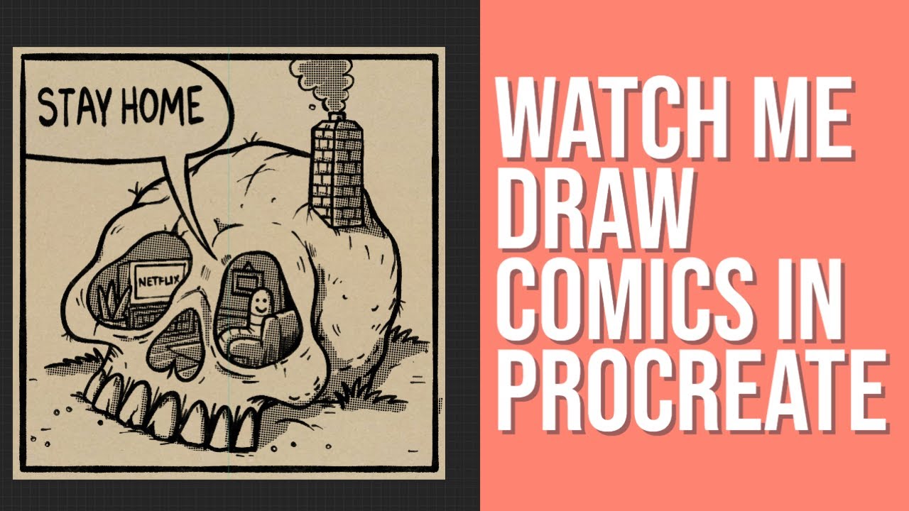 Drawing a daily Comic Strip in Procreate on an Ipad Pro