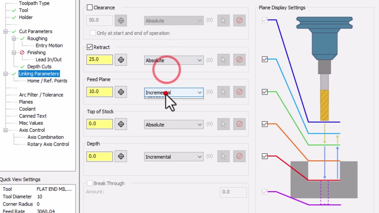 Mastecam 2D Standard pocket toolpath