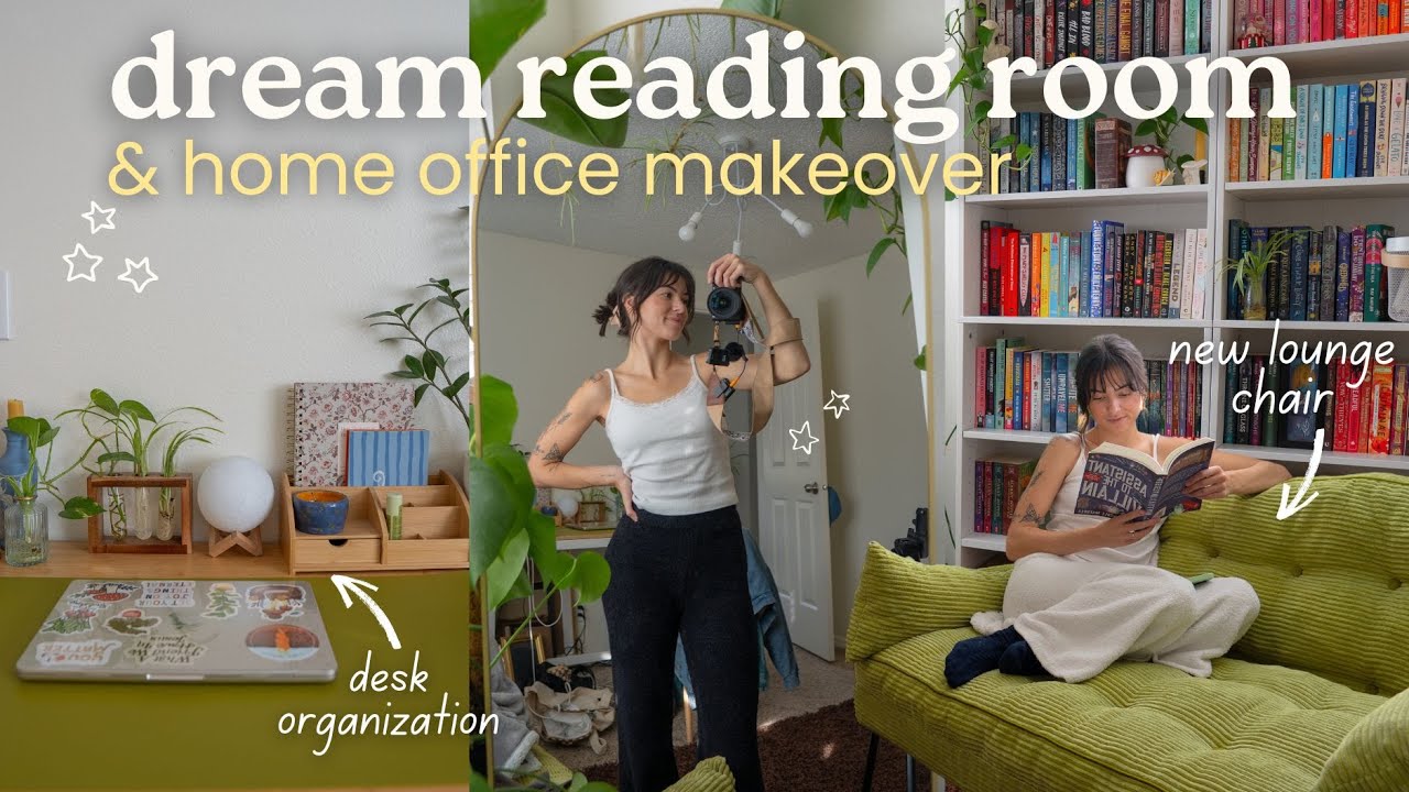 Полное преображение комнаты для чтения снов/домашнего офиса📚🏠