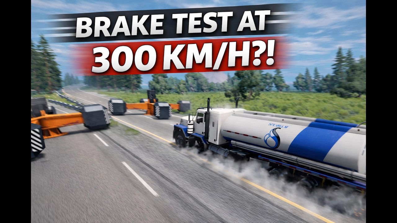 BRAKE TEST AT 300 KM/H?! | Can a Truck Stop in Time? | BeamNG.drive#beamngdrive