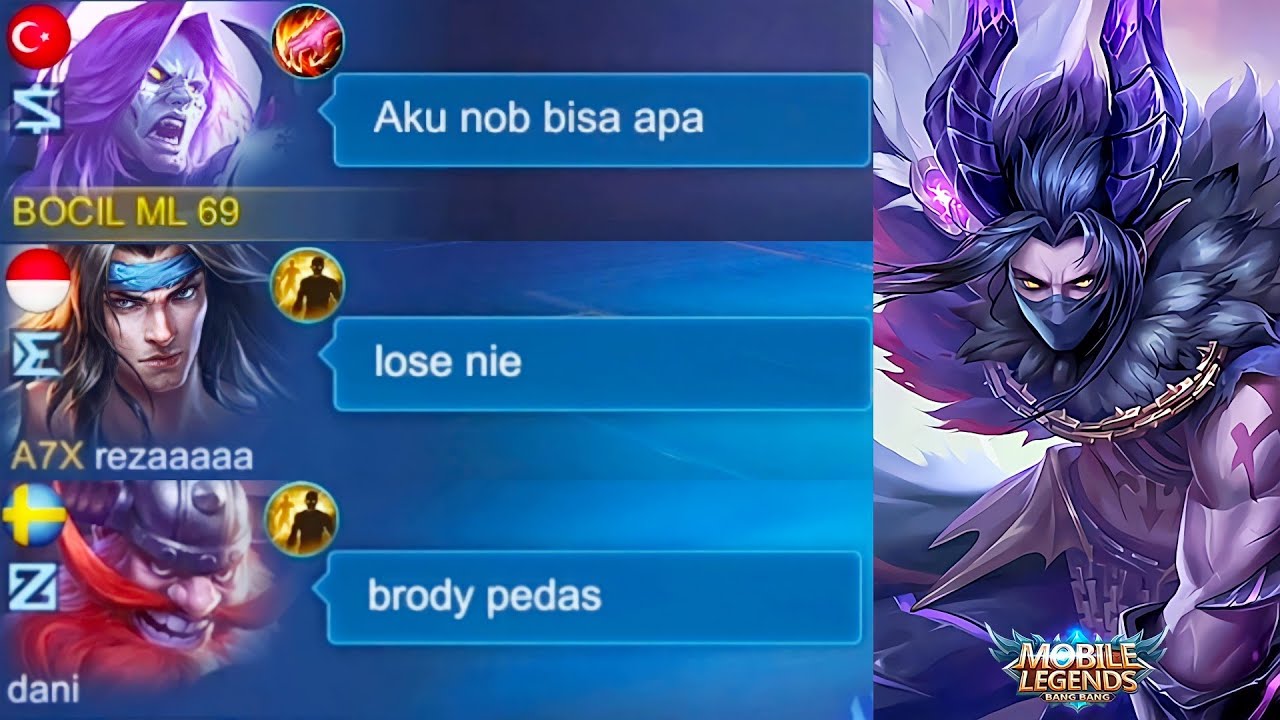 PRANK TOP GLOBAL MOSKOV NOB, AWALNYA TIM FRUSTASI & MUSUH JADI SOMBONG - MOBILE LEGENDS