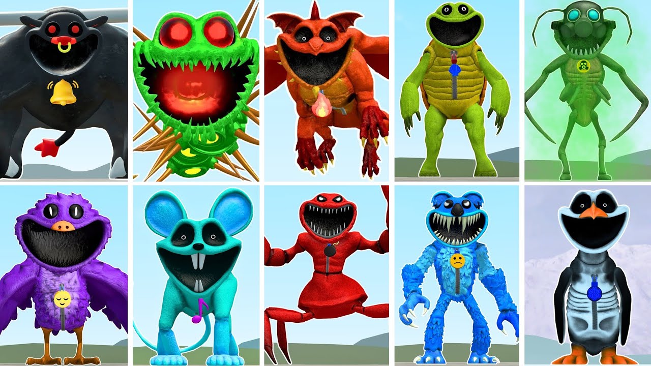 EVOLUTION OF ALL FORGOTTEN SMILING CRITTERS POPPY PLAYTIME CHAPTER 3 In Garry's Mod