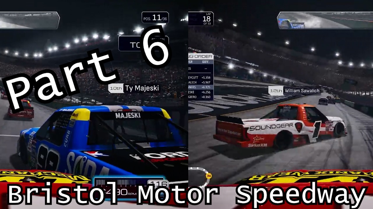 NASCAR 25 Gameplay: Bristol Motor Speedway is SO hard to pass other cars!