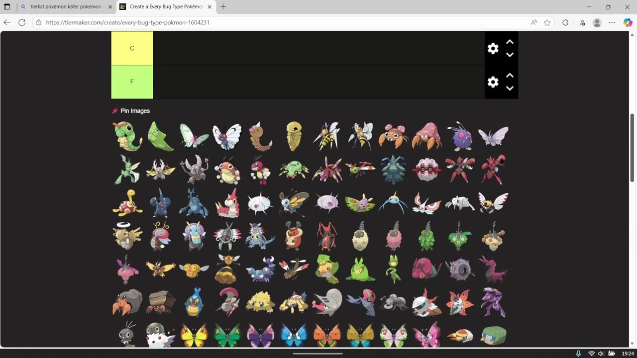 Ich ranke alle Käfer-Pokémon in einer Tierlist