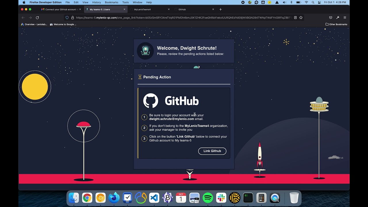 Permissions Dashboard - User not ready to use MyLenio
