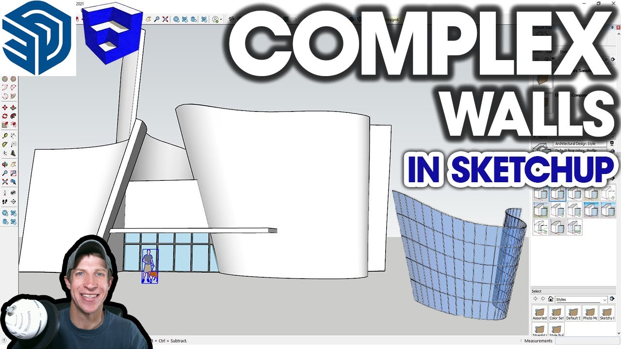 Моделирование сложных стен в SketchUp