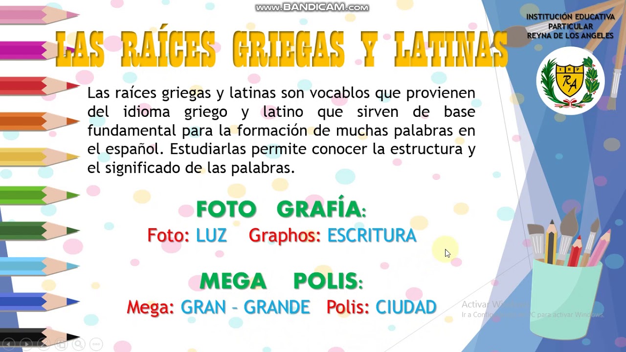 RA&Iacute;CES GRIEGAS Y LATINAS