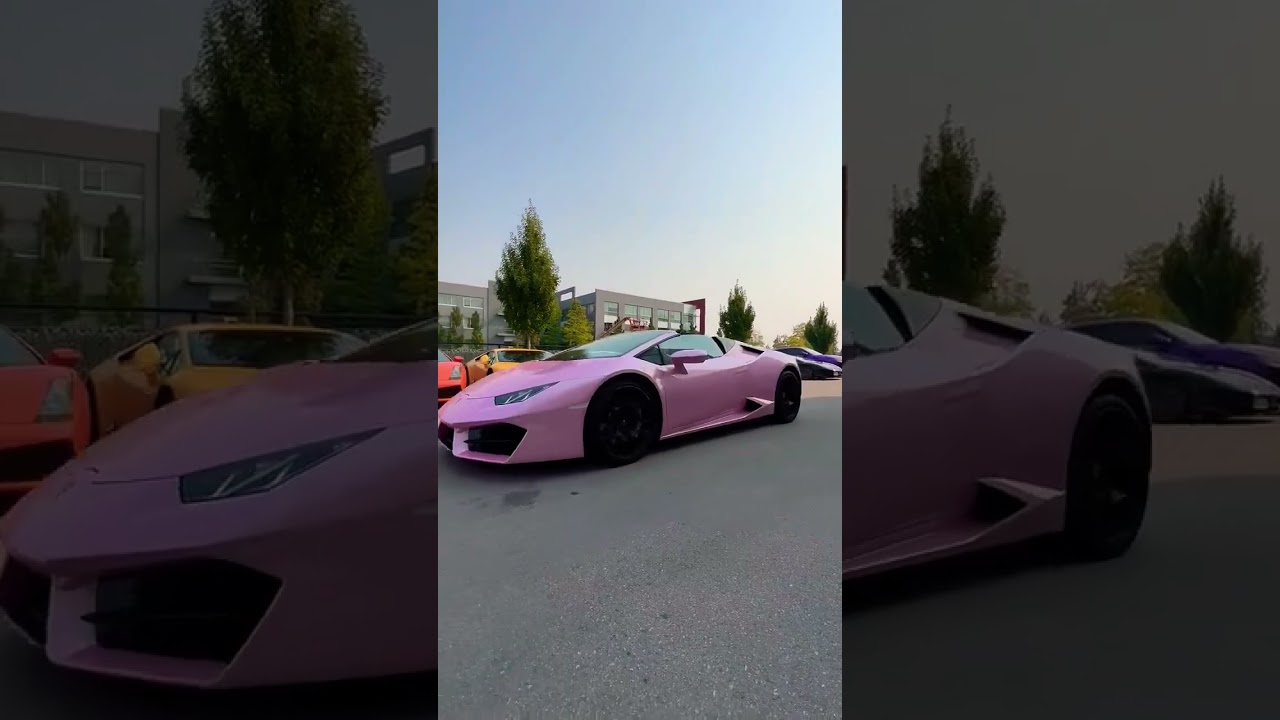 Pink Lamborghini&rsquo;s are the best! 😍 #vancouver #supercars #luxurycars #canada #lamborghini