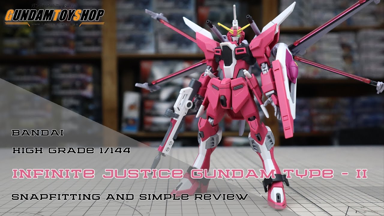 Bandai High Grade HG 1/144 Infinite Justice Gundam Type II Sample Build Snapfit and Simple Review