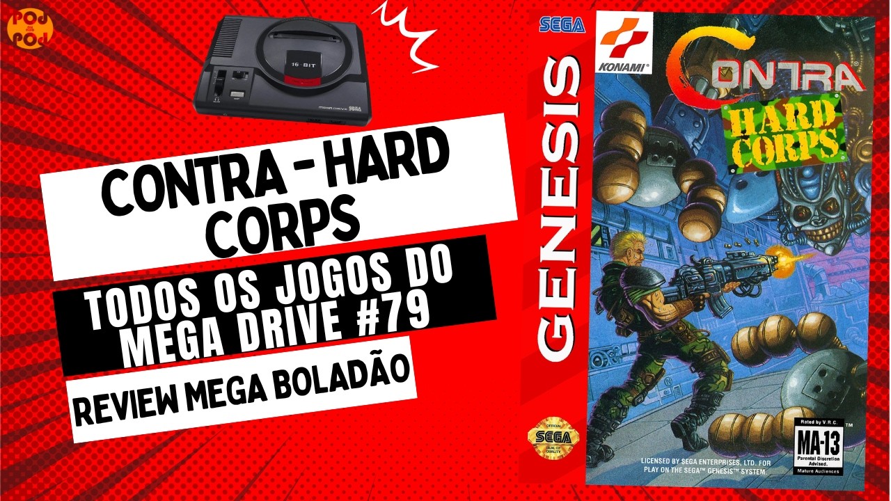 O JOGO MAIS INTENSO DO MEGA DRIVE! CONTRA: HARD CORPS - PARA MEGA DRIVE (Review Mega Boladão #79)