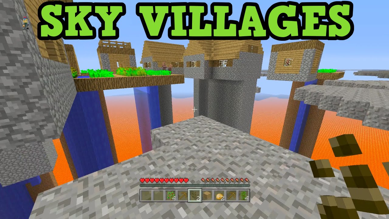 Minecraft Xbox 360 / PS3 Sky Villages Custom Superflat Option