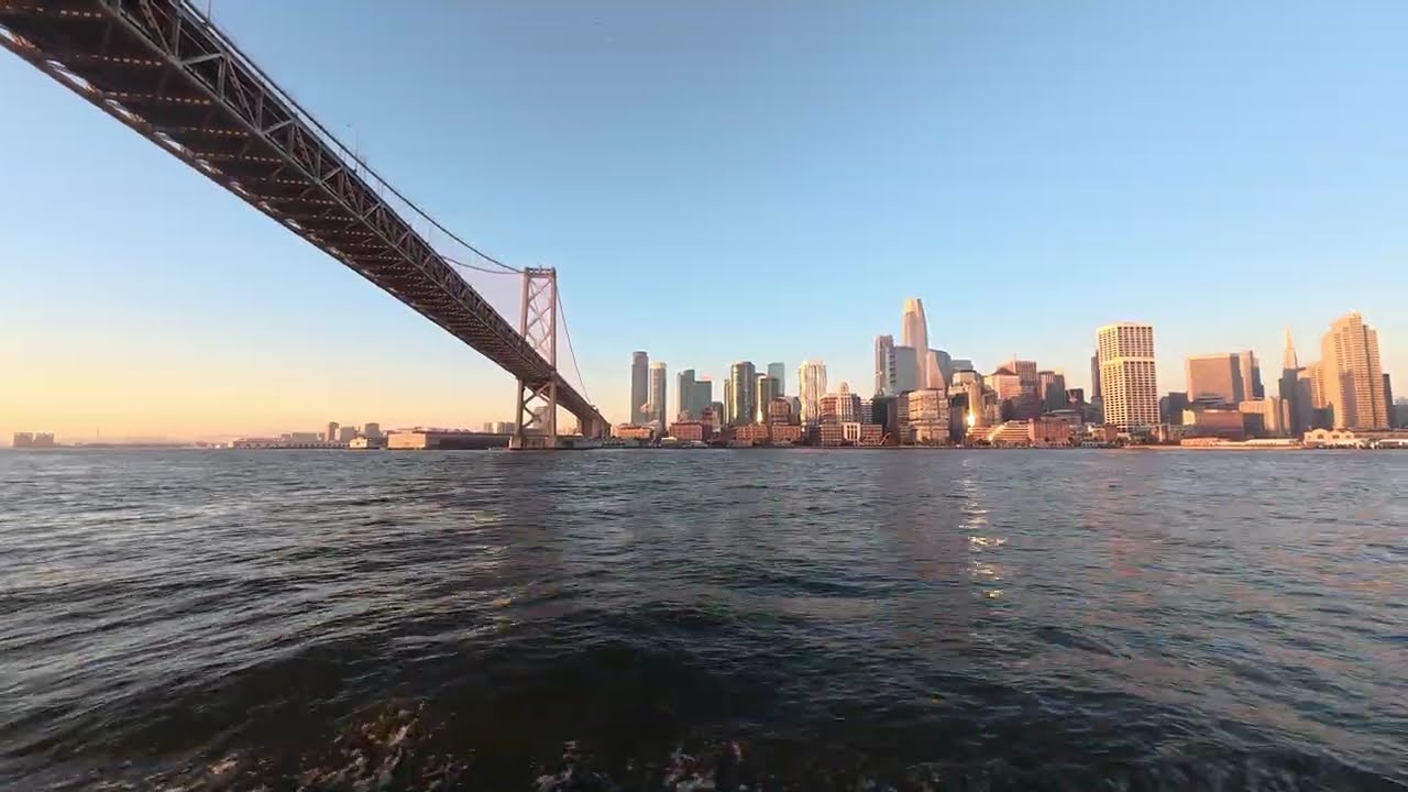 San Francisco Bay Ferry sunrise ride to SF