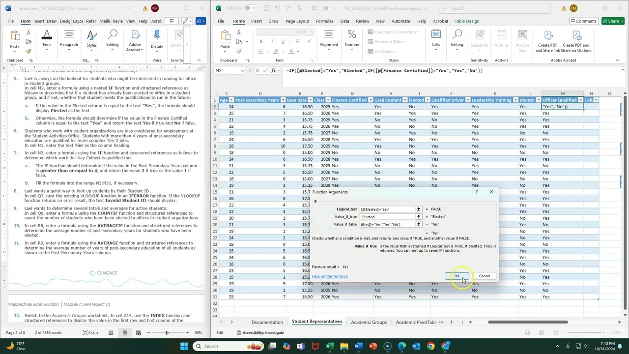 03 Excel EXPERT NP Module 07 Project 1a