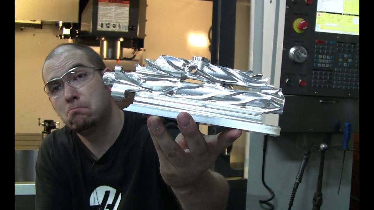 CNC milling an Autococker body (Nummech Pyrococker)