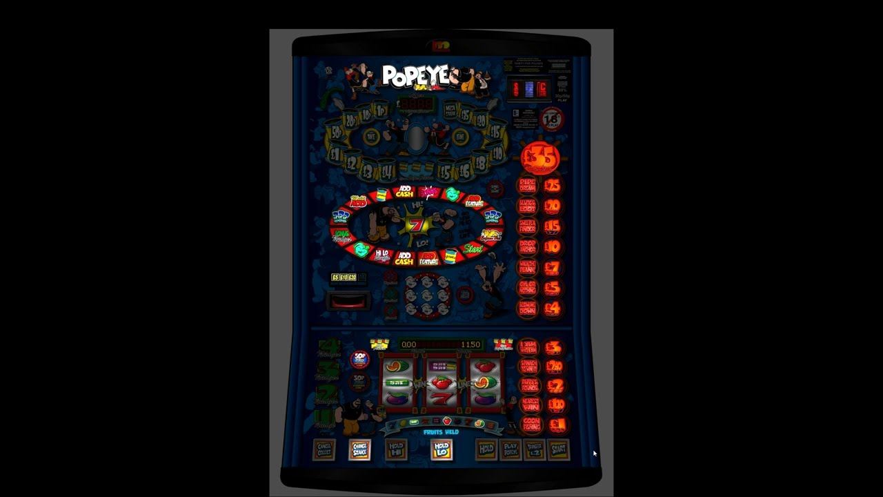 Popeye £35 Jackpot Mazooma Fruit Machine Emulation