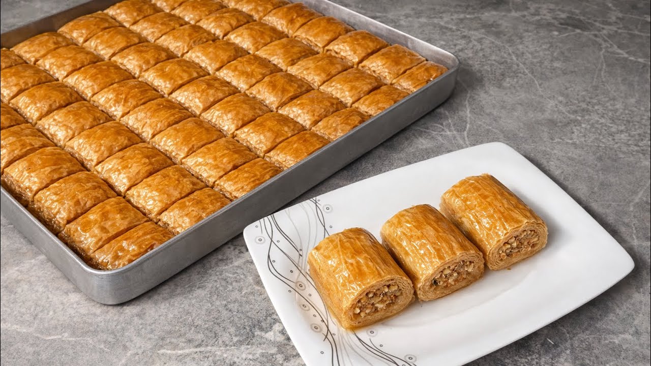 Tepsi tepsi sipariş aldığım gazete baklavası tarifi çıtır cevizli baklava nasıl yapılır 