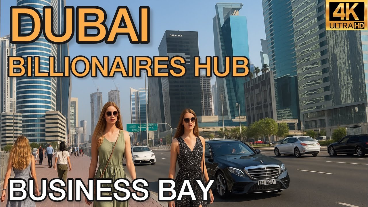 Dubai Billionaires Hub | Business Bay Walking Tour 4K | Dubai Modern City Vibes