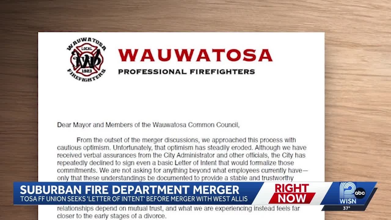 Push back from Tosa's firefighter union over proposed merger