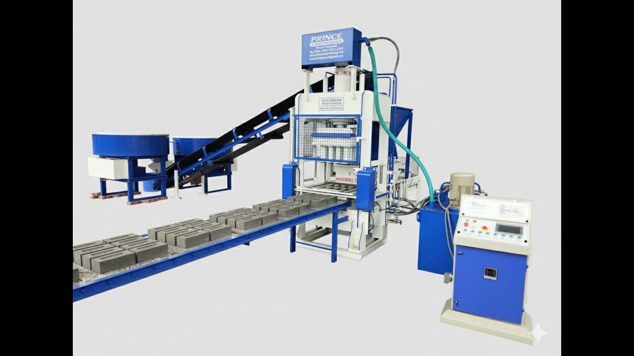 Automatic Fly Ash Bricks Making Machine 8 Bricks/stock.