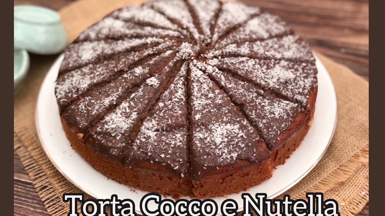 TORTA COCCO E NUTELLA MORBIDISSIMA senza burro! Ricetta Facile e Veloce