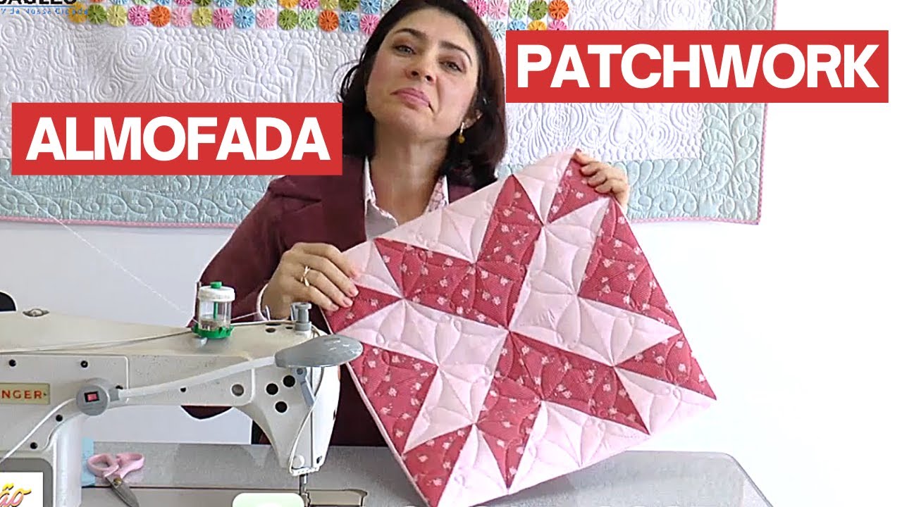 Almofada de patchwork com Silvia Moresco Ponto Certo