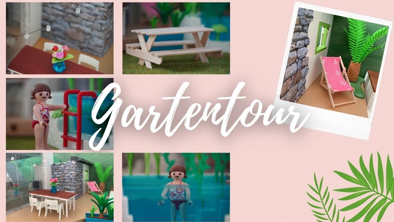 Gartentour im neuen Haus😍🌿//+viele DIYs //Pimp my Playmobil//Familie Bäcker