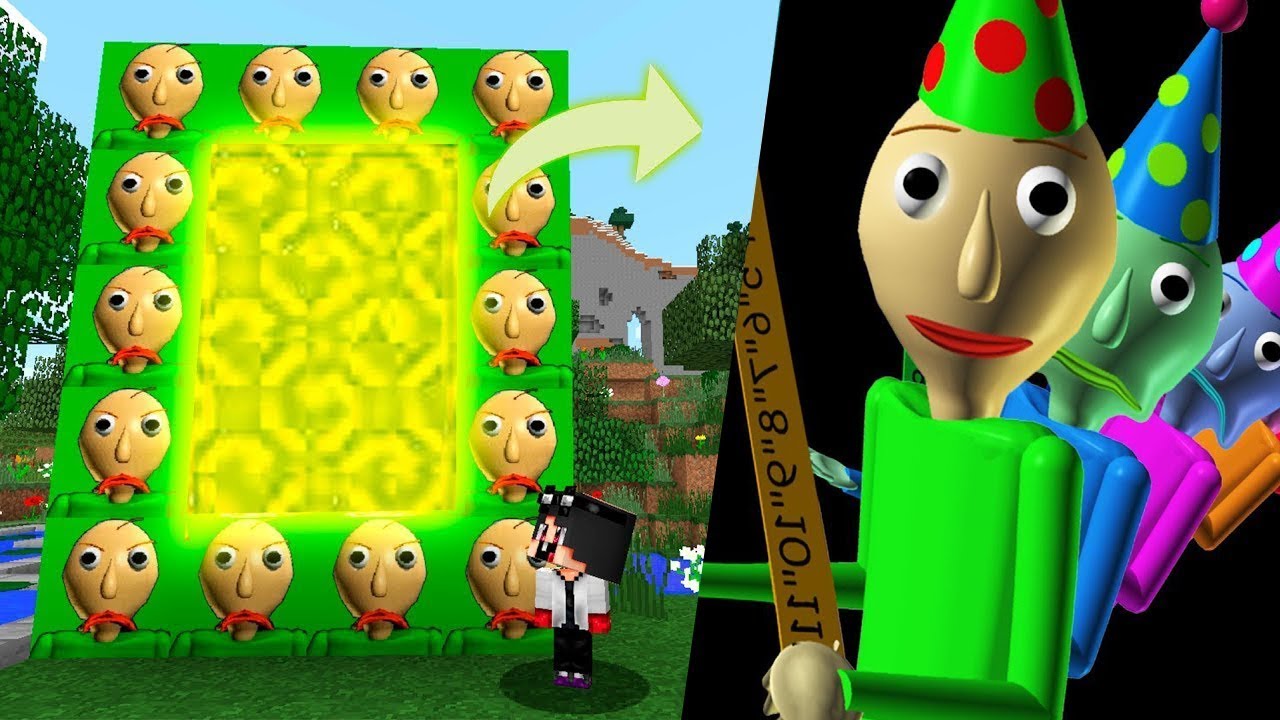 COMO FAZER UM PORTAL SECRETO PARA O MUNDO DO BALDIS NO MINECRAFT (baldi's basics)