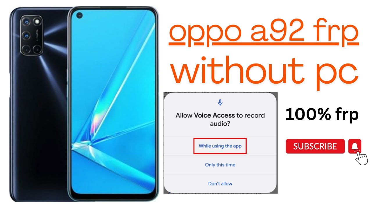 oppo a92 frp google bypass | without pc frp oppo phone | technawab